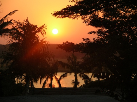 African sunset taken from Lidiko deck